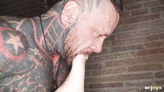 Inked bf fucked meaty darksome haired love in porn's hottest !