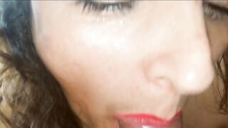 Sex doll bang and spit oral