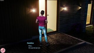 My stepsister can't resist seeing my biggest shlong and jerks me off until that babe cums on her face - Jazziuu