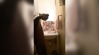 Taking off an afternoon load in my white t-shirt