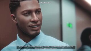 Emma Golden-haired Character Sucking & Banging in The Elevator - CG Game Simulator