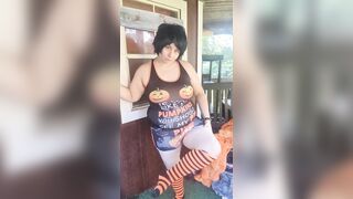 Fat big beautiful woman Nerd Screws One as well as the other Holes and Shows Off