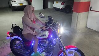 Hawt Colombian Latin babe in Bikini on Motorbike