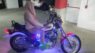 Hawt Colombian Latin babe in Bikini on Motorbike