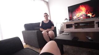 Stepbrother Large Booty Busts Stepsister Cheating on BF - This babe does EVERYTHING to Keep Him Quiet