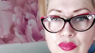 Dildoing of a aged doxy on a background of colorful balloons ...))