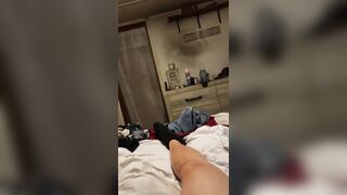 Jerking it turns into creampie