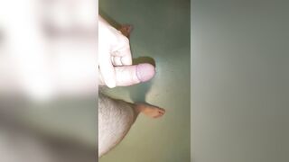 Emptied himself in the shower