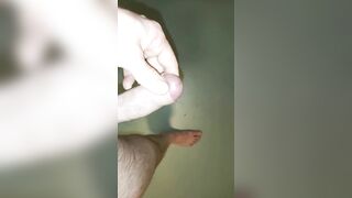 Emptied himself in the shower