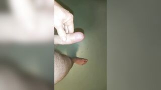 Emptied himself in the shower