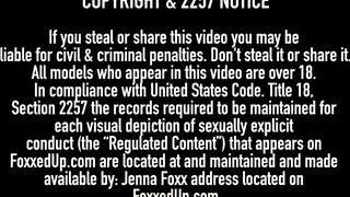 Black Tart Jenna Foxx & Lily Cade Make Out On Couch!