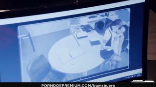 BUMS BUERO - German lesbians get naughty at the office