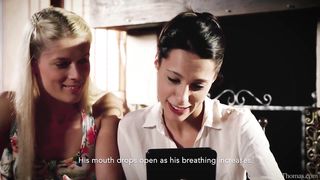 Nikita undresses Sweet Cat and eats her sweet pussy