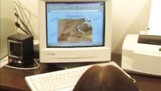 Cutie Looking at Porn..Girlfriend Joins.