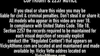 Blonde Milf Beauty Vicky Vette Rubs Hitachi With Cristi Ann!