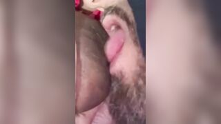 Black big beautiful woman Gets Her Large Ebony Breasts Played With And Her Large Snatch Fingered And Licked