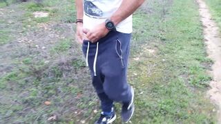 Filming my boyfriend playing his charming Dong in public until that guy nearly got caught