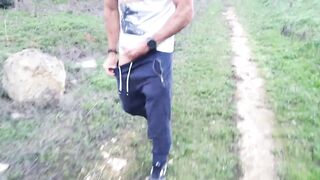 Filming my boyfriend playing his charming Dong in public until that guy nearly got caught