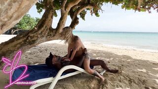 Thick Teen Honey Elana Bunnz Takes Large Ebony Weenie in Public Beach Round Butt With Spunk flow Facial