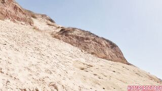 Beach Public Jerk Off with Large Hard Knob - A Voyeur's Delight!