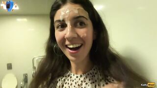 Insane CUMWALK in Large AIRPORT Full of People Risky Public Fellatio