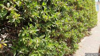 Fitness lewd Pair Flaunts Nudity walking in nature's garb on Public Road - Hot and Cheeky!