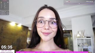 Cute hotty swallows sex toy