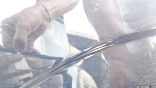 Hottest Public Movie - Hot man masturbating and cumming with fleshlight in a public road