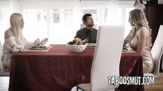 Dude Has Three-some With His Golden-haired Wife And Stepdaughter