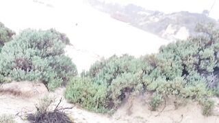 Masturbating My Large Rod at a Public Beach - Nearly Busted!