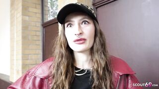 GERMAN SCOUT - Skinny Ukrainian Beauty Mari Moon inadvertently cum in eye at Pick Up Casting Bang