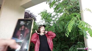 GERMAN SCOUT - Skinny Ukrainian Beauty Mari Moon inadvertently cum in eye at Pick Up Casting Bang