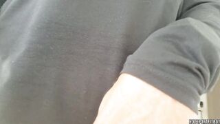 Sexy Fitness stud Risks Public Exposure: Unforgettable Balcony large Schlong Masturbation Nearly Caught