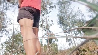 Camera caught a man pissing...I gave him a tugjob and this guy sucked my snatch in public