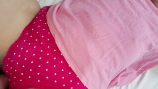 Rubbing No Penetration, My Lustful StepSister Teasing Me with Her Bushy Snatch in Cute Pants