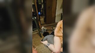 Booty up fastened to a chair