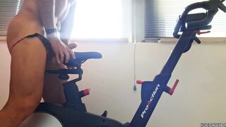 Hawt Underware: Chap with Hot Butt and Large Schlong banging Bike - Groans & Cum Explosion! Hotsportfitboy