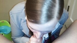 Cumslut tries to impress with what this babe's learned