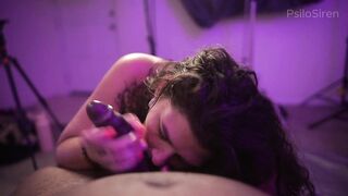 POV Interracial Blow job and Facial