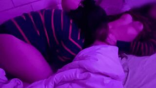 My mamma's youthful ally came to watch us and we shared a couch PART I