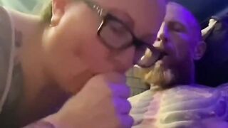 ROXIE THE “KNOB-STAR” GIVES REX THE MOST EXCELLENT ORAL-SEX AND GETS A FACIAL FINISH