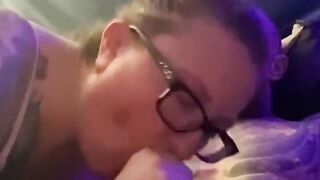 ROXIE THE “KNOB-STAR” GIVES REX THE MOST EXCELLENT ORAL-SEX AND GETS A FACIAL FINISH