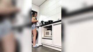 Very hot! Large ass in taut shorts