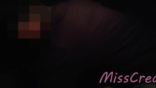 Public Sex at Night: Triple Action with Teacher, Finishes Cum In Throat! - MissCreamy