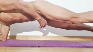 5 minutes of Masturbation / Core / Abs Training ending with a good spunk flow - accept the defiance?