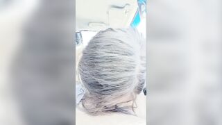 Unfathomable mouth by teen in public park.