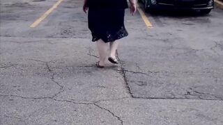 SSBBW Sexy Sexually excited Large Butt mother I'd like to fuck Caught Publicly In Car With Ebony Dude Touching Tits, Touch My Wife