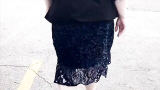 SSBBW Sexy Sexually excited Large Butt mother I'd like to fuck Caught Publicly In Car With Ebony Dude Touching Tits, Touch My Wife