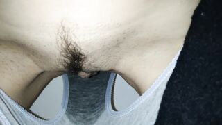 wetting: urinated in gray pants