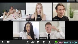 Online Lesson Gone Wrong - Teacher Bangs Student Angel Live